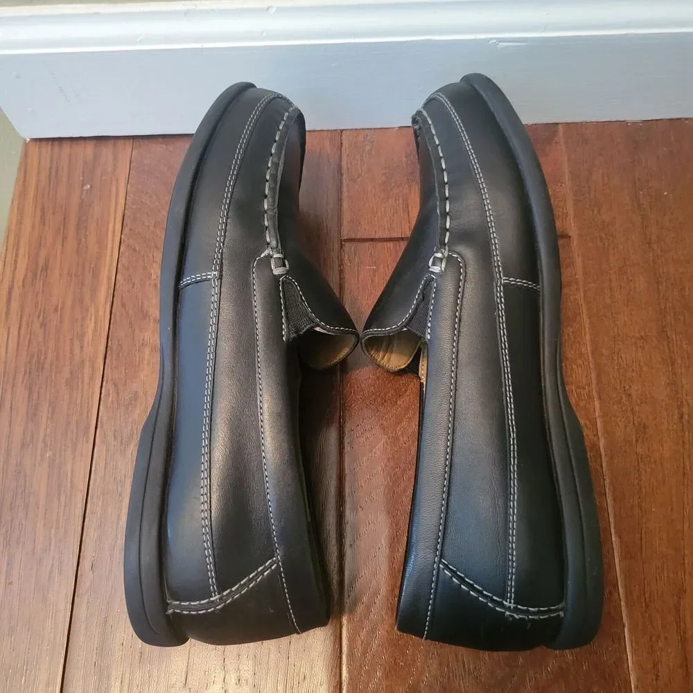 Johnston & Murphy Locklin Leather Venetian Slip-Ons Boy's Size 8.5‎ Black